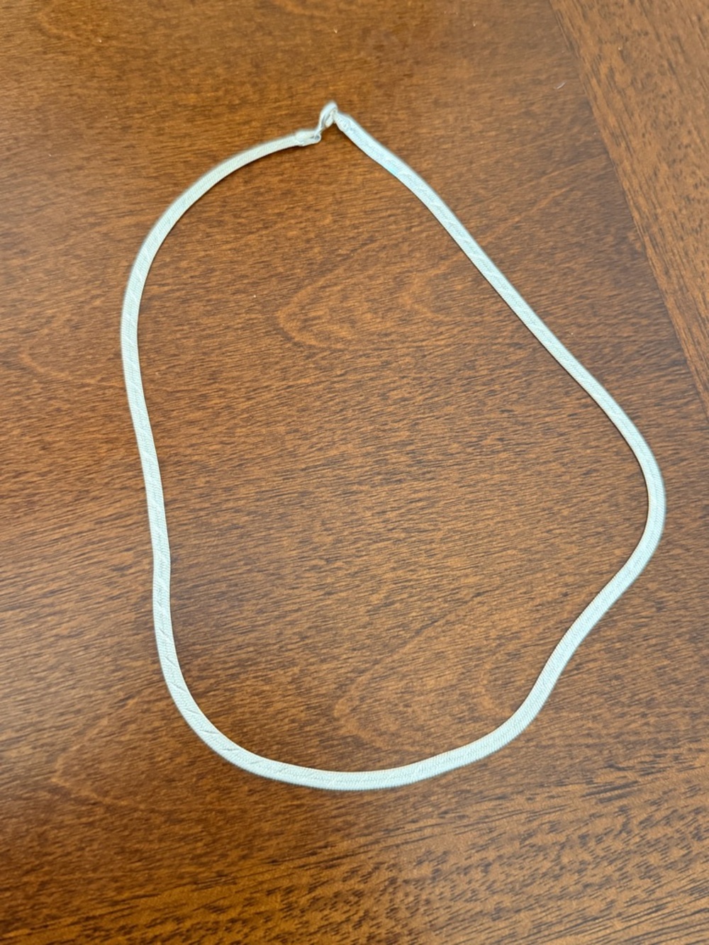 Vintage 925 Sterling Silver Flat Snake Chain Necklace Italy 16” Twisted